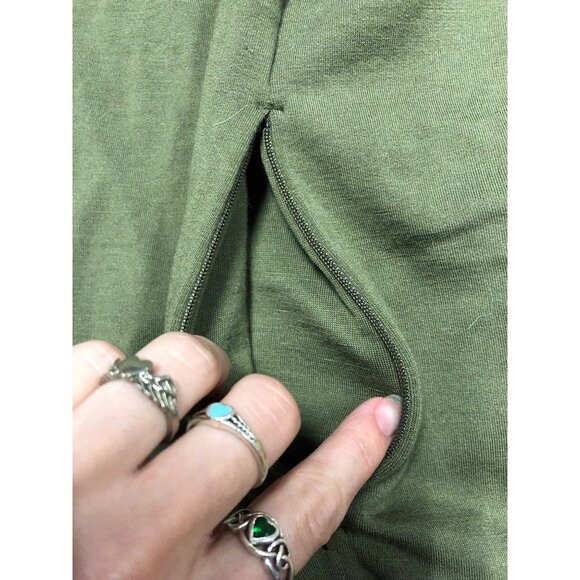 Woolx Collar Button Duck Green Charlie Sweatshirt - Size Small - Picture 6 of 7